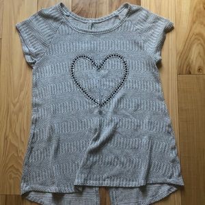 Open back sweater shirt